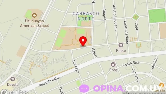 mapa de The British Schools Escuela en Montevideo