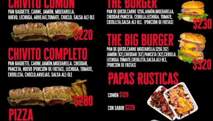 The Burguer -  Menu - Artigas
