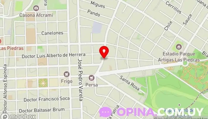 mapa de Tienda Canica Librería, Escuela de arte en Las Piedras