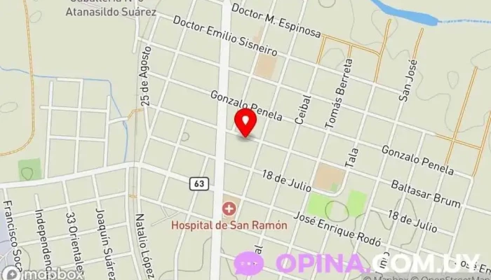 mapa de Tienda Eureka Mercería en San Ramón