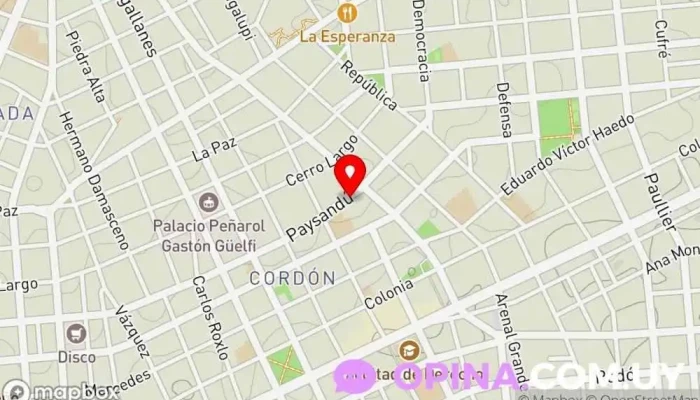 mapa de Tiendacanica Librería en Montevideo