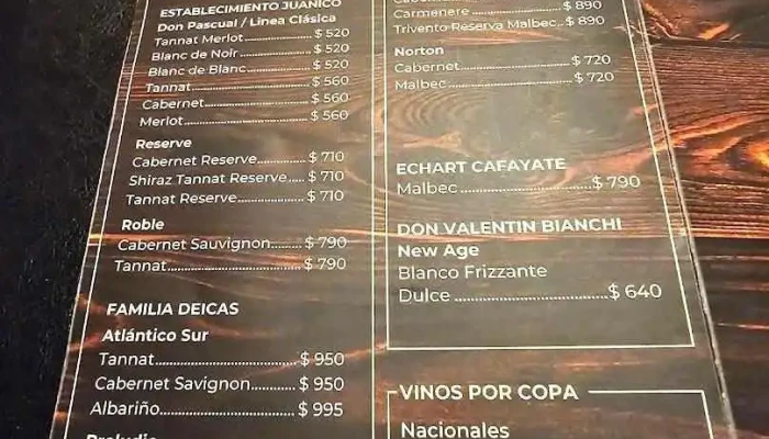 Tintos Y Rubias -  Menu - Montevideo