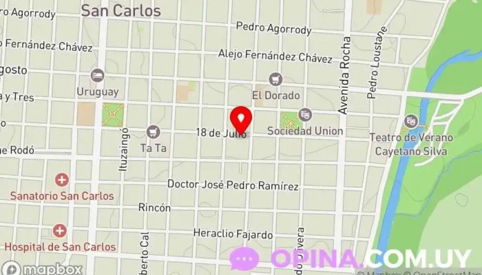 mapa de Todo Empaque Tienda general en San Carlos