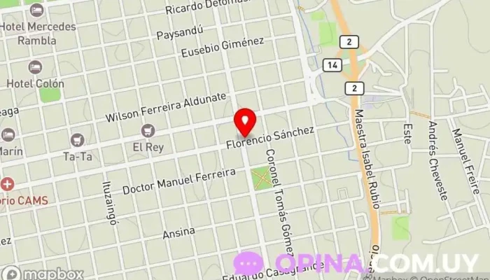 mapa de Todo Empaque Comercio, Tienda de alimentación en Mercedes