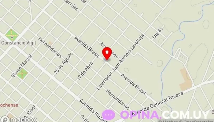 mapa de Tomás Marsiscano Centro de salud comunitario en Rocha