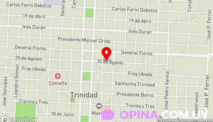 mapa de Trinidanza Club deportivo en Trinidad