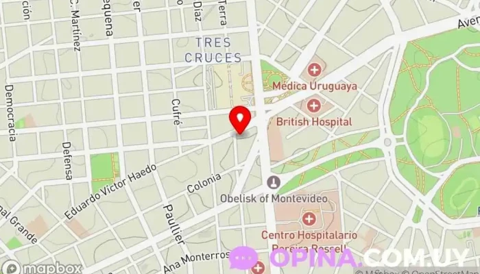 mapa de Tu Clínica Dental. Dra. Karla García Clínica dental en Montevideo
