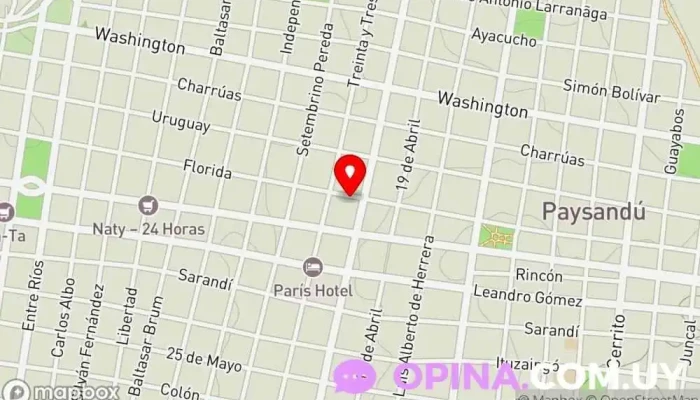 mapa de UCEM Ambulatorio, Centro de salud en Paysandú