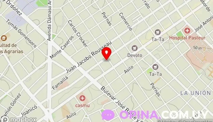 mapa de Unident Clinica Dental y Ortodoncia Clínica dental en Montevideo