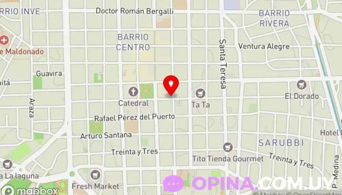 mapa de UNIFA Universidad privada en Maldonado