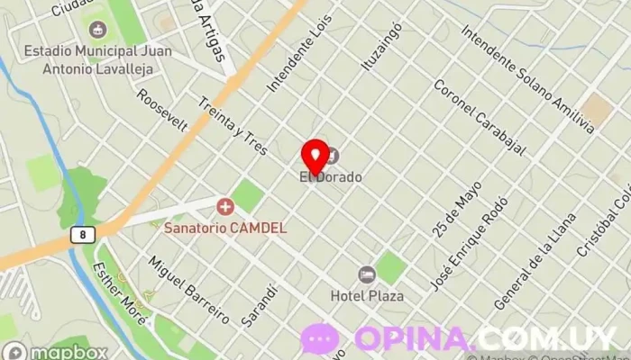 mapa de Unión Médica Lavalleja Grupo médico en Minas