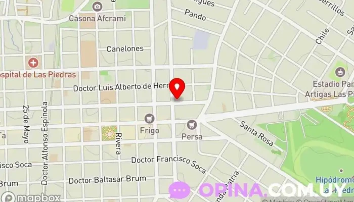 mapa de Universal Sociedad Medica Hospital en Las Piedras