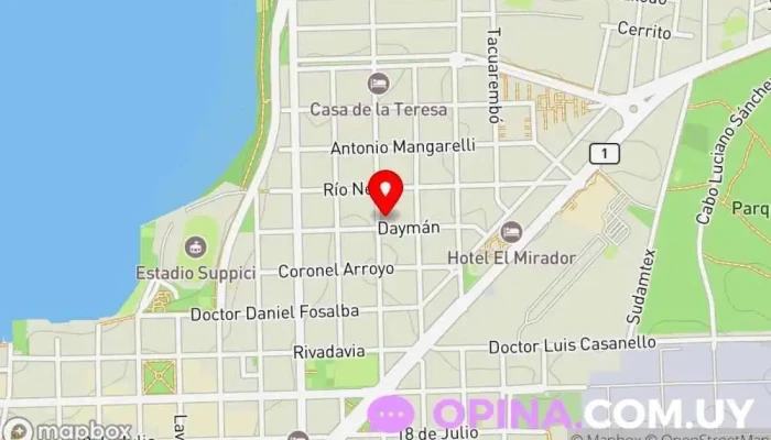 mapa de Universo Papelería Papelería en Col. del Sacramento