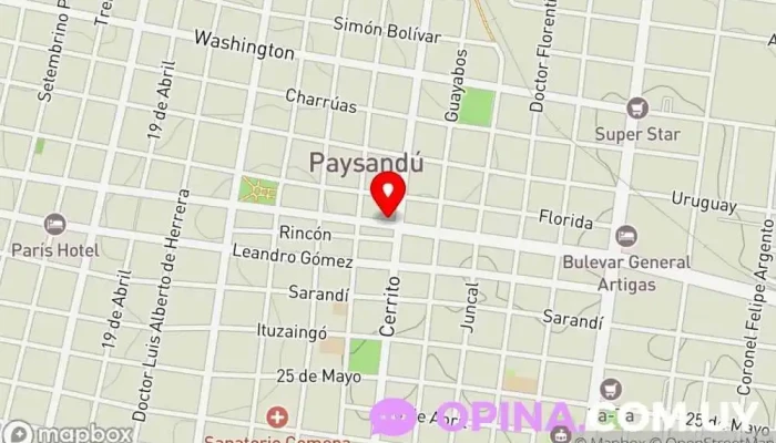 mapa de Up! Cotillón y Papelería Centro comercial en Paysandú