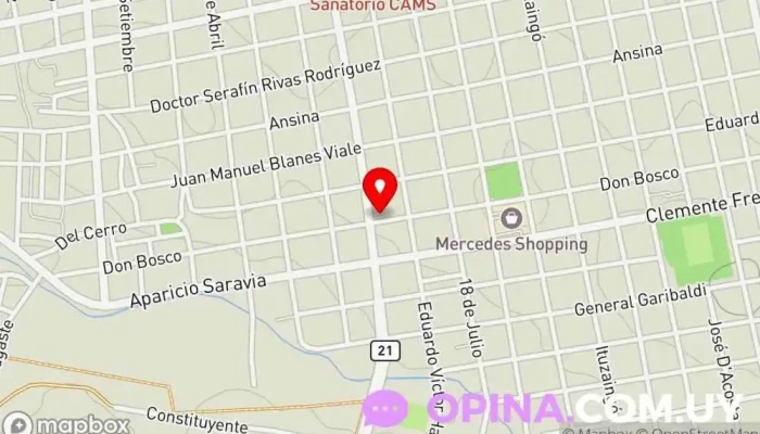 mapa de utec Escuela universitaria en Mercedes