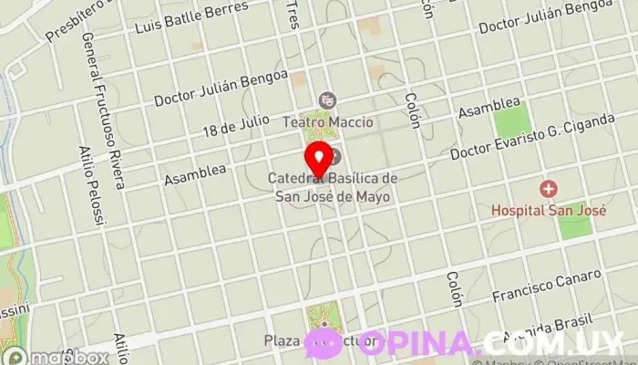 mapa de UTEC San José Universidad pública en San José de Mayo