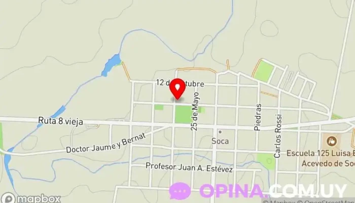 mapa de UTU - Soca Escuela universitaria en Doctor Francisco Soca