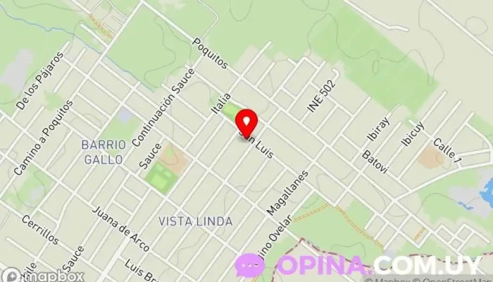 mapa de UTU Anexo Obelisco Institución educativa en Las Piedras