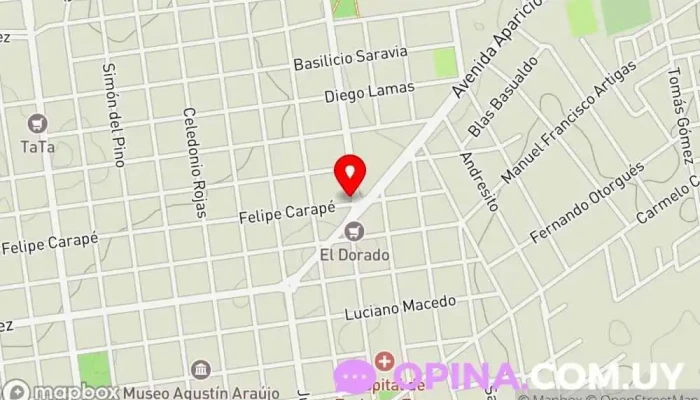 mapa de UTU N1 Escuela en Treinta y Tres