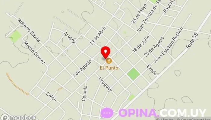 mapa de UTU Ombúes Centro educativo en Ombúes de Lavalle