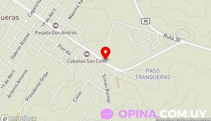 mapa de UTU tranqueras Escuela en Tranqueras