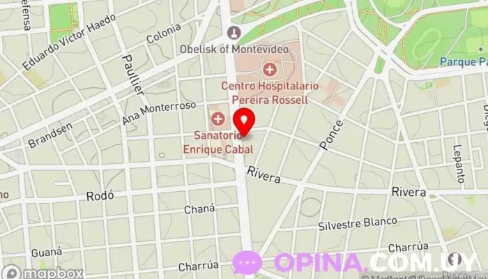 mapa de Vacunatorio - Asociación Española Unidad hospitalaria en Montevideo