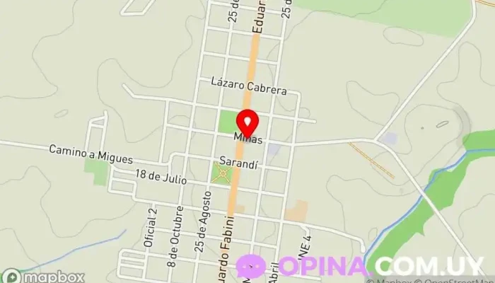 mapa de Vacunatorio Solís de Mataojo Centro de salud comunitario en Solís de Mataojo