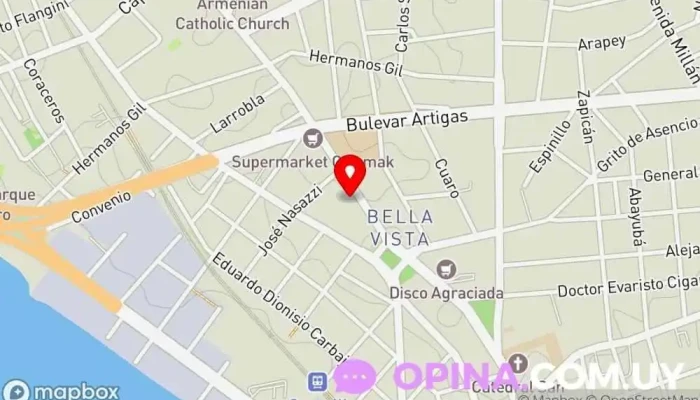 mapa de Vale Bailar Escuela de Danza Academia de baile en Montevideo