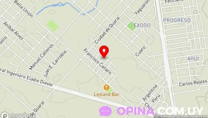 mapa de Vanessa Casanova Creaciones Tienda de artesanías, Papelería en Artigas