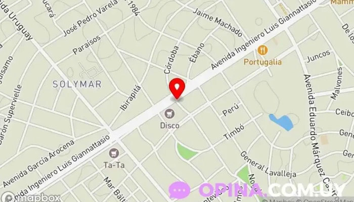 mapa de Varela Inmobiliaria Solymar Agencia inmobiliaria en Ciudad de la Costa