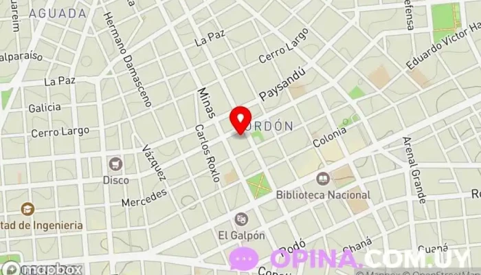 mapa de VenteNegra Academy Academia de baile en Montevideo