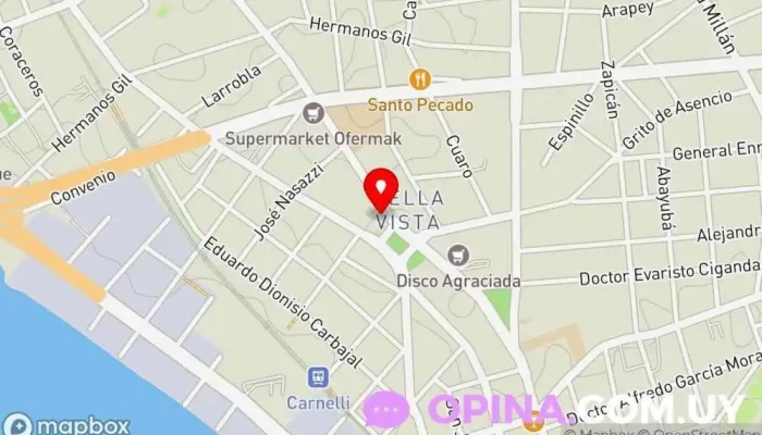 mapa de Veterinaria Ami Médico en Montevideo