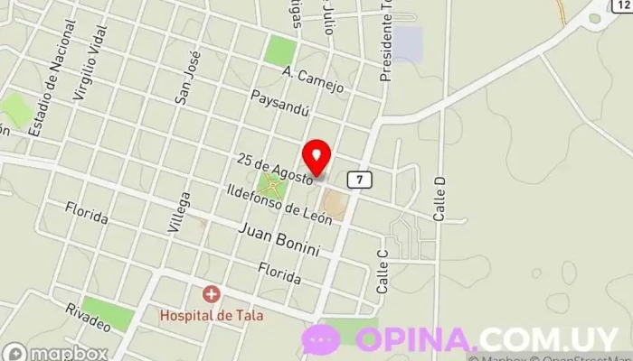 mapa de Veterinaria El Molino Veterinario en Tala