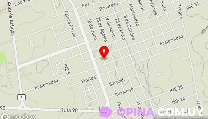 mapa de Veterinaria Fraschini Guichón Veterinario en Guichón