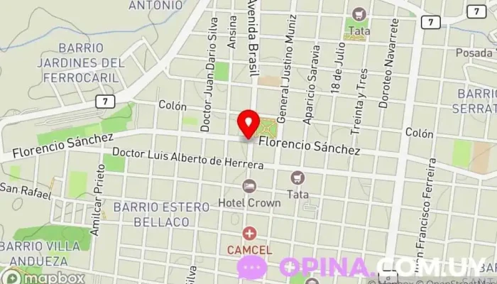 mapa de Veterinaria Independencia Veterinario en Melo