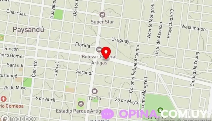 mapa de Veterinaria Nan Veterinario en Paysandú