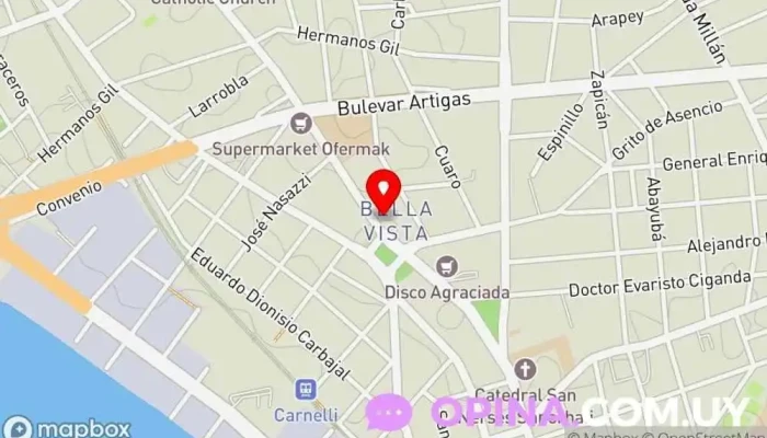 mapa de Vignoli Propiedades Agencia inmobiliaria en Montevideo