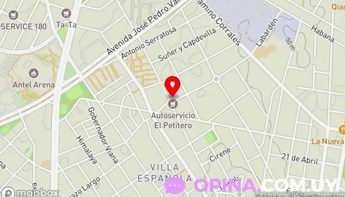 mapa de Villa Española  en Montevideo