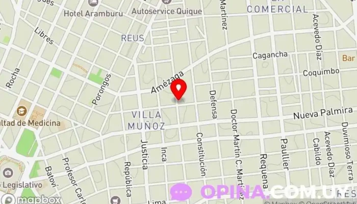 mapa de Villa Munoz Médico en Montevideo