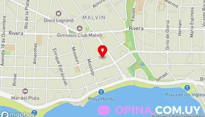 mapa de Virginia Varela Studio Centro de estética, Esteticista, Tienda de belleza y salud, Centro de depilación láser, Clínica dermatológica, Spa en Montevideo