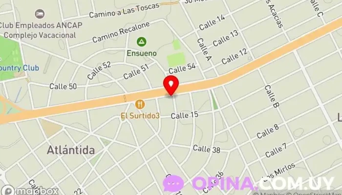 mapa de Vivero Monte Color Vivero en Atlántida