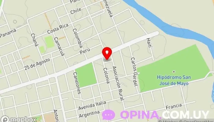 mapa de Viviendas del Turf Complejo de viviendas en San José de Mayo