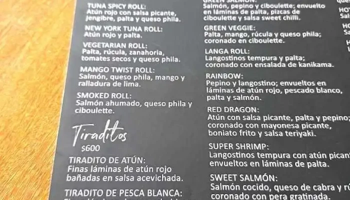 Watashi Sushi Wok Menu - Punta del Este