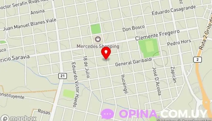 mapa de Welmo Fisioterapeuta en Mercedes