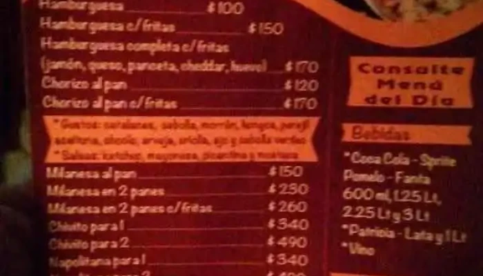 What Team -  Menu - Colonia Nicolich