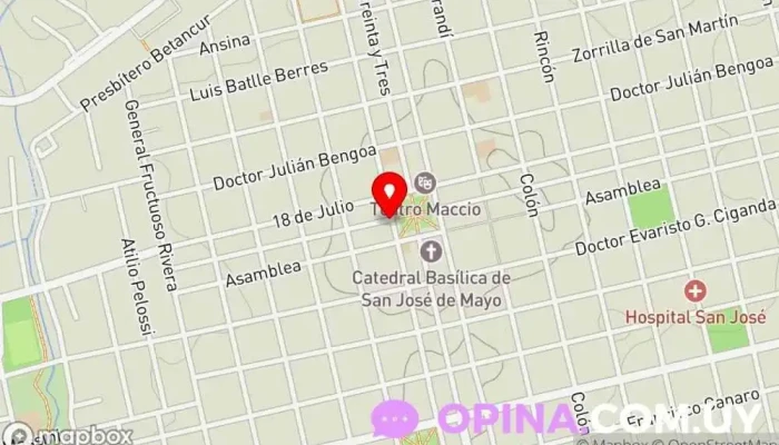 mapa de WIN Centro Deportivo Gimnasio en San José de Mayo