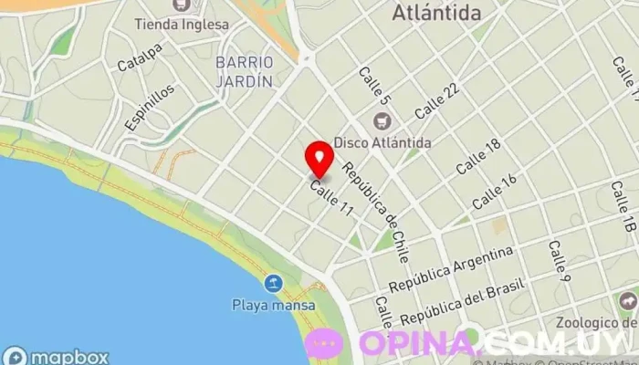 mapa de Wonderland Academia de inglés en Atlántida