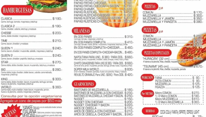 World Burger -  Menu - Montevideo