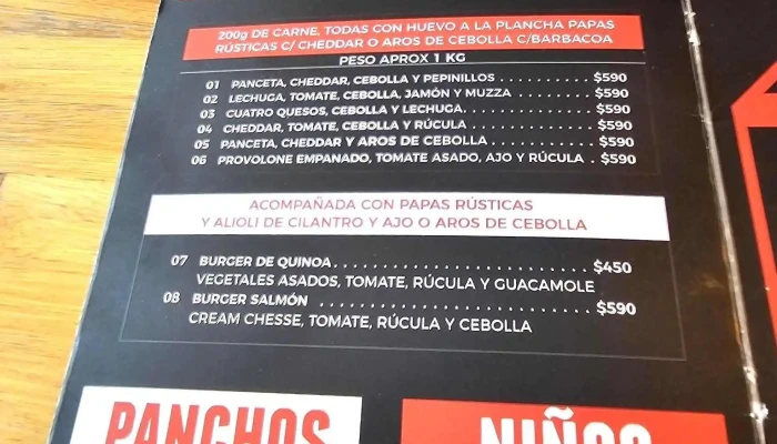 Yudas Restobar Solymar Menu - Ciudad de la Costa