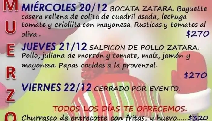Zatara Comidas -  Menu - Florida